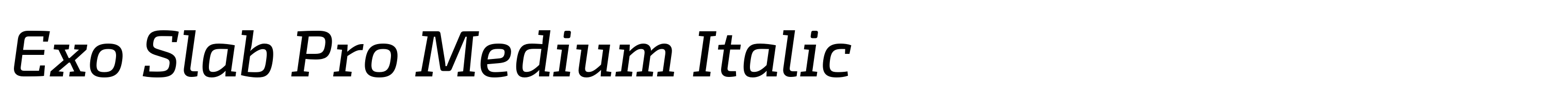 Exo Slab Pro Medium Italic